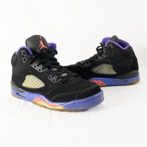 Nike Air Jordan 5 Retro GG 'Raptors' US Size 6.5Y 440892-017 2016 Black Purple